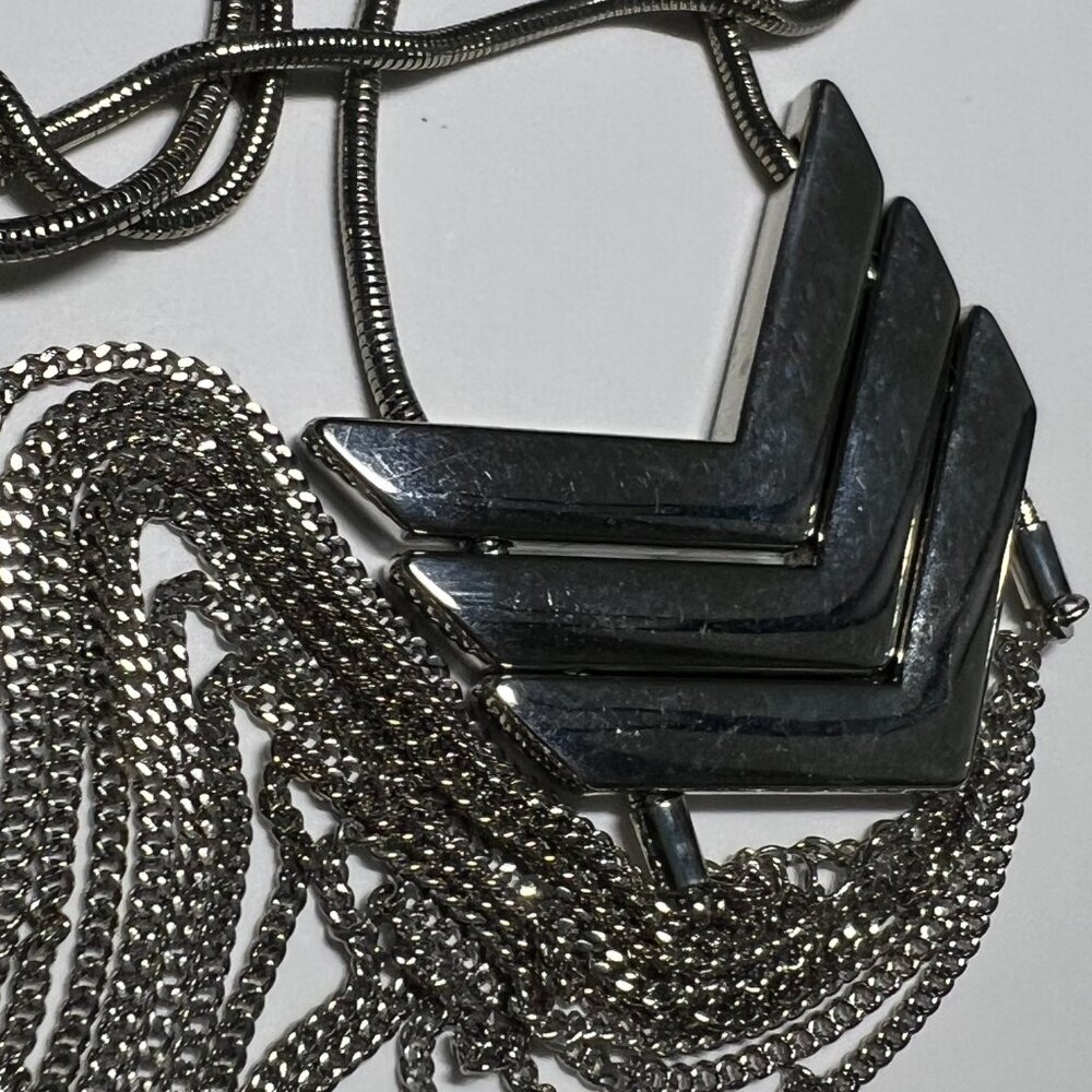 37 1/2" Lane Bryant Silver Necklace with Pendant - Picture 3 of 5